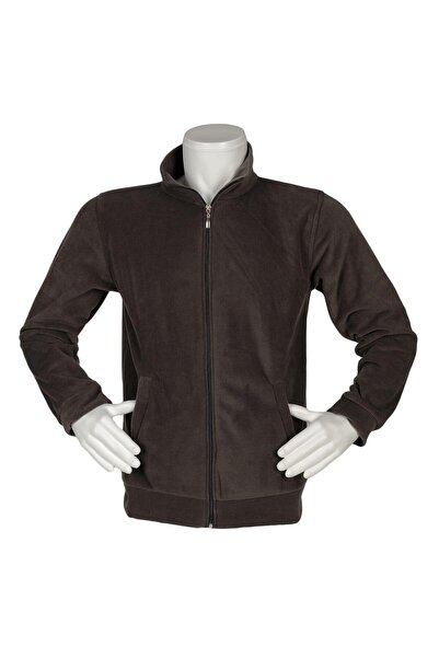 PERSONELİTY Anthracite Fleece Cardigan
