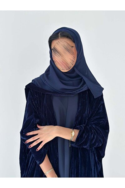 AYA MW1887 - Velvet abaya with crepe dress