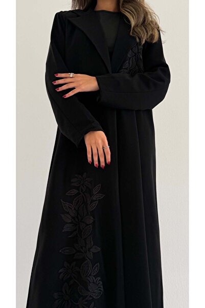 AYA MW2002 - Black embroidered blazer abaya