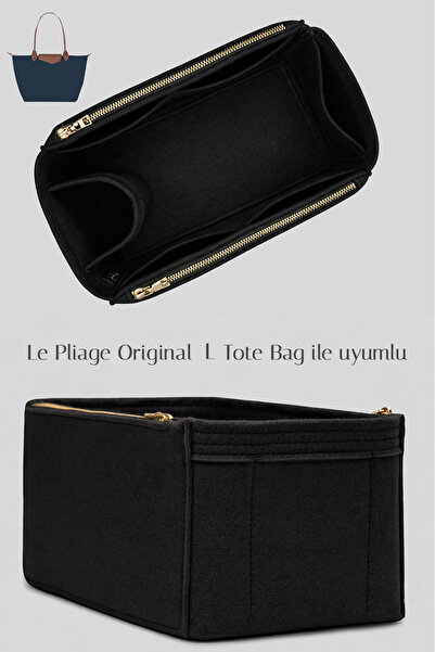 Le P. L Original Tote Bag Uyumlu Keçe Çanta Organizeri – Şişe Tutuculu Çok Cepli Düzenleyici