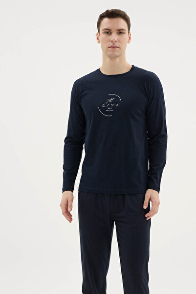 PURİFİCADO New Season 2026 Crew Neck Stylish Design Men's Pajama Set