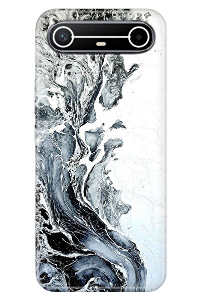 TECNO Spark Slim 5G KM9 Kılıf Renkli Silikon Baskılı TPU Granit Mermer