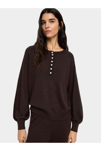 PARFOIS Düğmeli Örme Kazak