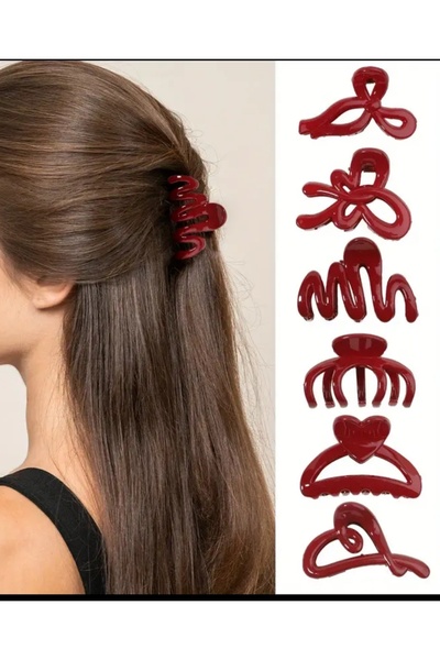 EMKSHOP Burgundy 6-Piece Clasp Buckle Vintage Model Clasp Buckles