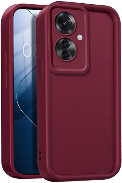 Fibaks Reno 11F 5g Case Camera Protection Soft Texture Shock Absorption Burgu...