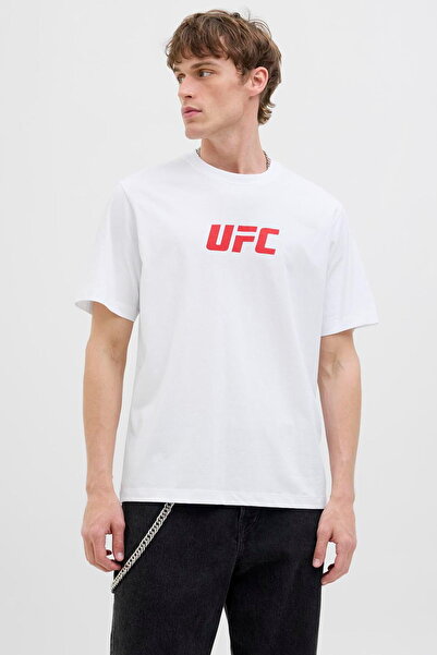 Jack & Jones Erkek UFC Lisansli Gögüs Baskili Tisört - UFC