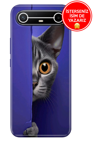 TECNO Spark Slim 5G KM9 Kılıf TPU Resimli Silikon Kedim