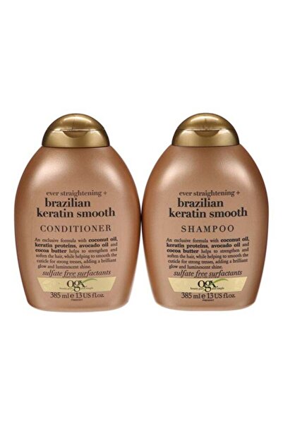 OGX Brazilian Keratin Shampoo Plus Conditioner 385x2ml