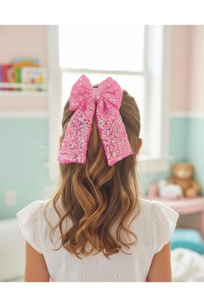 AsRa Accessories payetli fiyonk klips toka çocuk boy