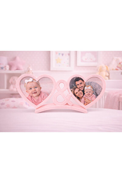 MİR STORE Çift Kalpli Fotoğraf Çerçevesi |
