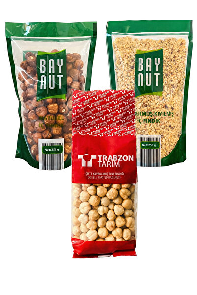 TRABZON TARIM Baynut & Fındık Seti – Çiğ Fındık 250g + Kıyılmış Fındık 250g +...