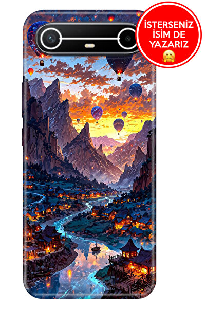 TECNO Spark Slim 5G KM9 Kılıf TPU Resimli Silikon Kapadokya Art