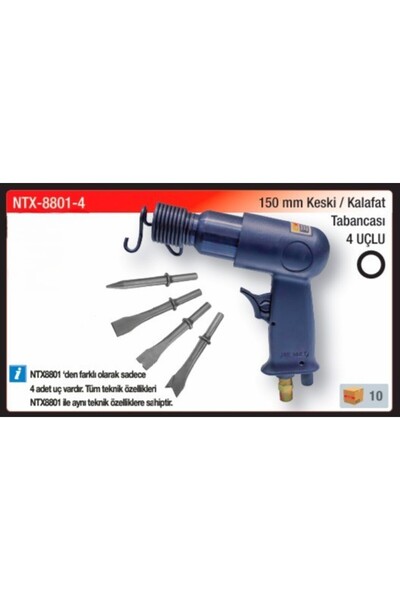 NtAirTools Keski Kalafat Tabancası Seti 4 Parça