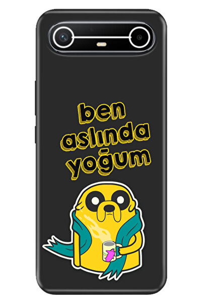 TECNO Spark Slim 5G KM9 Kılıf Trendy Silikon Baskılı Ben Aslında Yoğum