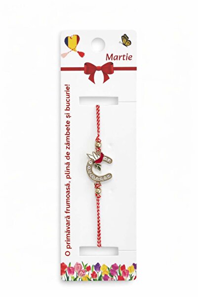 OEM Set de 12 brățări mărțișor cu potcoavă și porumbel stilizate, șnur roșu ș...