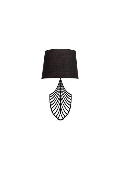 AmberLED Modern Lampshade Headed Single Sconce Black Metal Body E27 Compatible