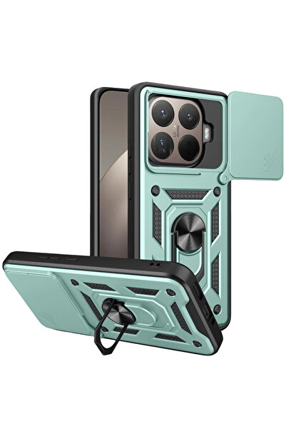 NewFace غطاء حماية سيليكون مع حلقة عدسة لهاتف شاومي مي 15 تي برو (114726) - أخضر