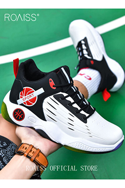 ROAISS Men Stylish Sneakers, Versatile High Top Sneakers with Soft Lining, La...