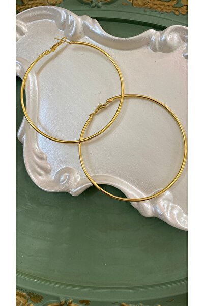 SELUVİA أقراط دائرية كبيرة للنساء بلون ذهبي رفيع مقاس 8 سم - تصميم أنيق وراقي...