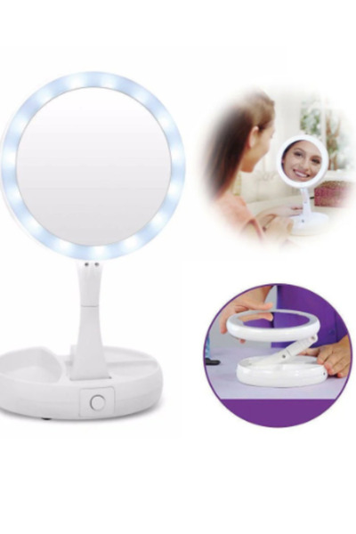 OEM My Fold Away Illuminated Folding Double-Sided Mirror