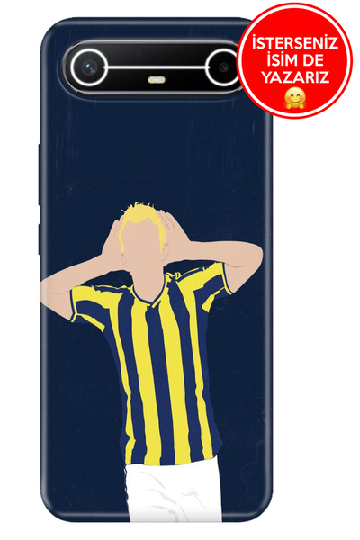 TECNO Spark Slim 5G KM9 Kılıf A Kalite Baskılı Art Silikon Sarı Lacivert Gol