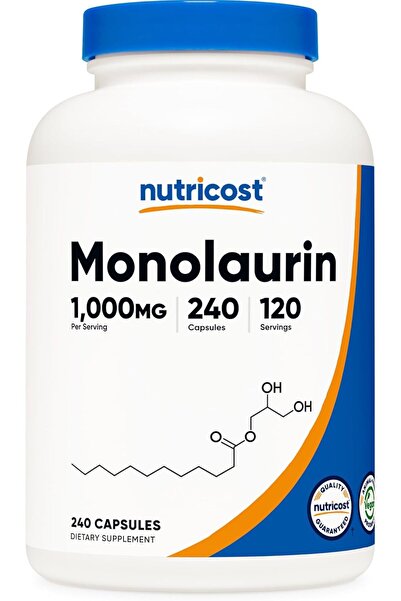 Nutricost Monolaurin 1000 mg (120 Servings, 240 Capsules) - Gluten-Free, Non ...