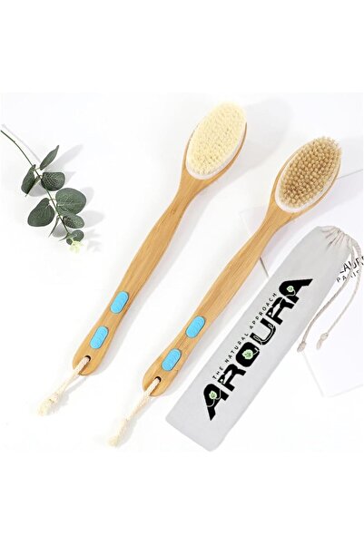 Genericc Aroura Premium Dry and Shower Brush with Soft and Stiff Bristles, Ba...