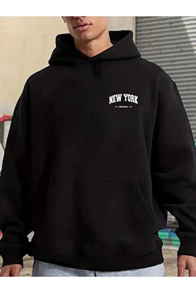 FUFLUNS سويت شيرت نيو يورك تشيرفل مطبوع كبير الحجم للجنسين للنساء/الرجال K بغ...