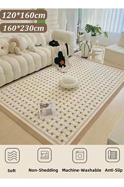 Generic Area Rug, 120x160cm/160x230cm 2 Size Carpet Floor Mat Runner Rug Non-...