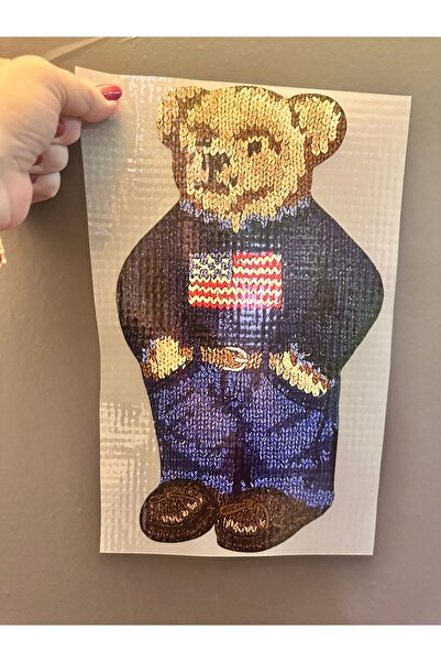 Gönülden Tasarım Iron-On Bear Transfer Print Arma 31X18 cm