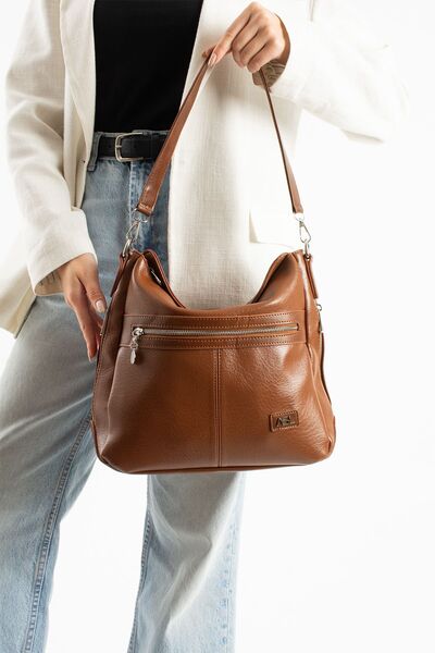 KIRASE Γυναικεία ποιοτική δερμάτινη επένδυση με λεπτομερείς τσέπες 1η Τσάντα ...