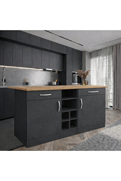 Tdesigno ANDA 2 ÇEKMECELİ 2 KAPAKLI MUTFAK ADASI- ÇOK AMAÇLI DOLAP-HAZIR MUTF...