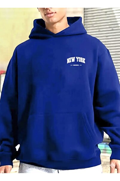 FUFLUNS سويت شيرت نيو يورك تشيرفل مطبوع كبير الحجم للجنسين للنساء/الرجال K بغ...