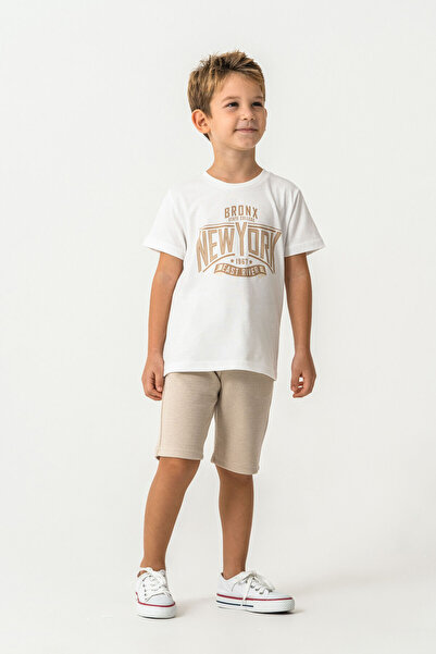 Rolypoly Costum bermuda albă pentru băiat