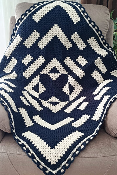 nftart.design Geometric - Hand Knitted Sofa Throw & Tv Blanket & Knee Blanket