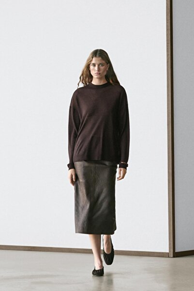 Massimo Dutti Oversize yün karışımlı triko kazak