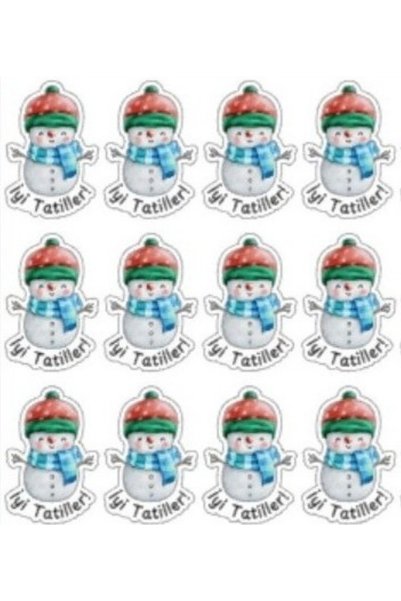 NUNUKİ Happy Holidays Winter Holiday Sticker Set 4X2.7Cm Report Card Book Homework School Reward Teacher Sticker Nsti0217