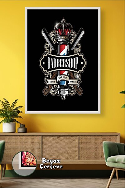 KOSS Dijital Berber Kuaför Salonları İçin Barber Shop Amblemli Tıraş Direği U...