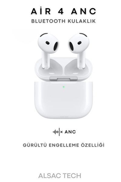 Air 4 ANC Bluetooth Kulaklık Gürültü Önleyici Kılıf ve Askı İpi Hediyeli