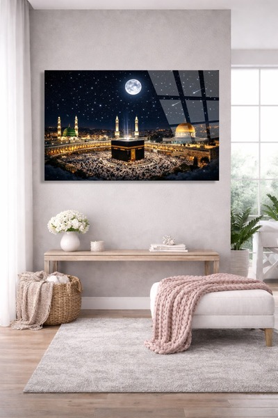 TAULART TABLA DECORATIVA DE STICLA INESPRIMABILĂ CAPEBUL ȘI MESCİTLER ÎN LUMI...