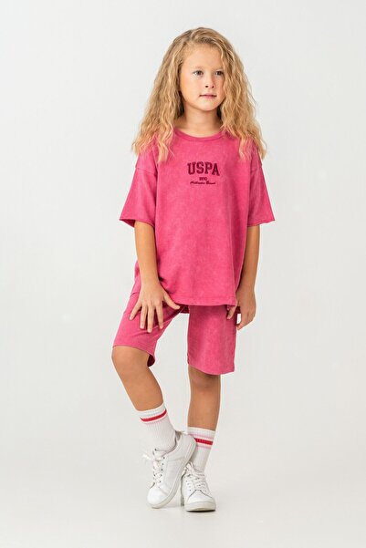 U.S. Polo Assn. Set bermude roz pentru fete