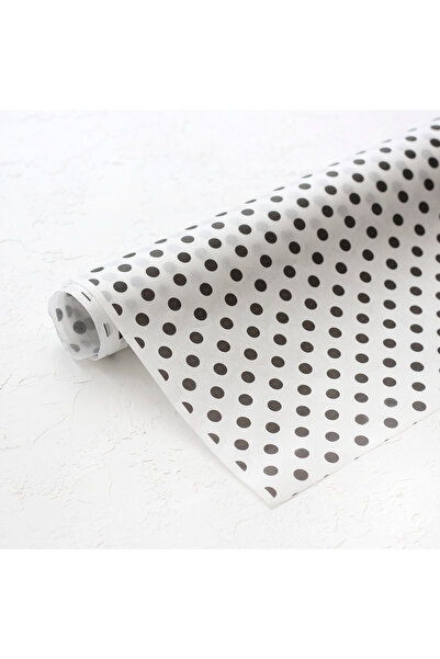 Bimotif 3lü Ambalaj, Paket Kağıdı, 70x100 cm Puantiye Desenli, Siyah-Beyaz