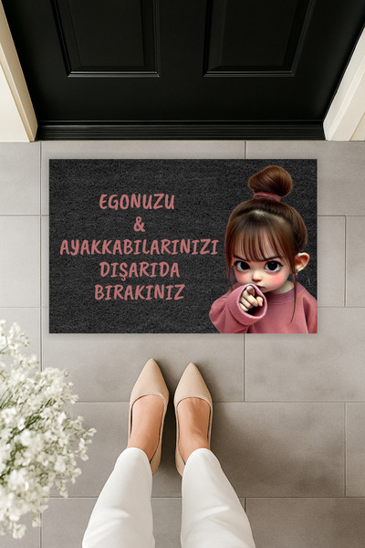 Dormot Modern Digital Print Doormat - Leave Your Ego and Shoes Outside :) Fro...