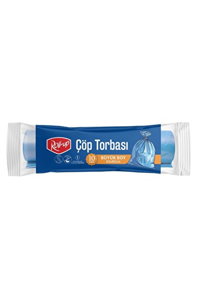 Roll-Up Çöp Torbası Büyük 65x80cm 10 Adet