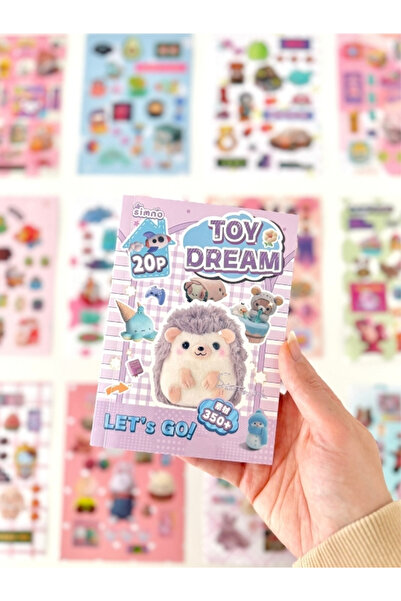 Kağıt Gemi Dükkan Kawaii Toy Dream World Mor Paket 20 Yaprak 469 Adet Sticker...