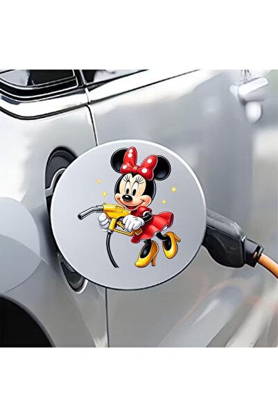 ÖZGÜL REKLAM 1 adet Disney Minnie Benzin Kapağı Stickerı