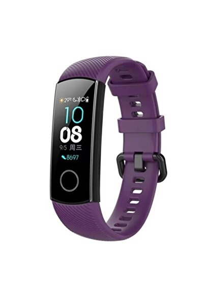 Mi7a Honor Band 4 / Band 5 Akıllı Saat Uyumlu Sportif Çizgili Silikon Kordon/...
