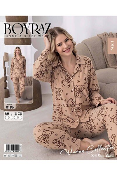 THE SECRET KİSS AYICIKLI KAHVERENGİ PİJEMA TAKIMI