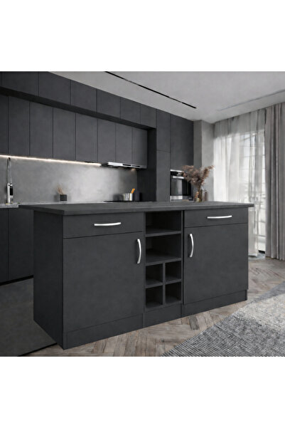 Tdesigno ANDA 2 ÇEKMECELİ 2 KAPAKLI MUTFAK ADASI- ÇOK AMAÇLI DOLAP-HAZIR MUTF...