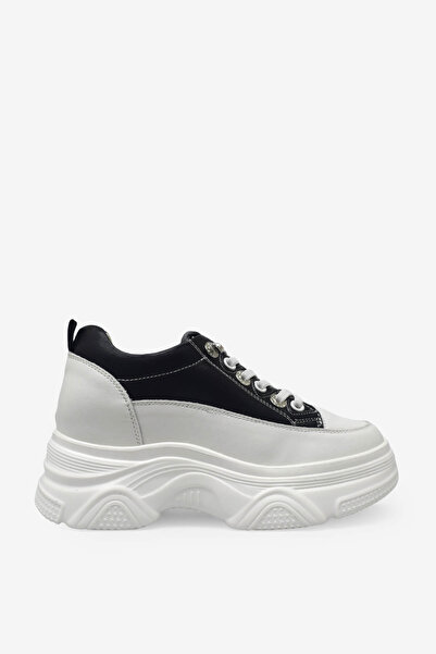 Guja Women's High Sole Sneaker Black White Blg25K314